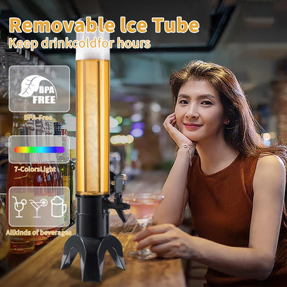 Dongda -Beverage Dispenser - Drink Dispensers for Parties -Perfect Home Bar Accessories - Alcohol, Beer & Liquor Dispenser - Mimosa Tower
