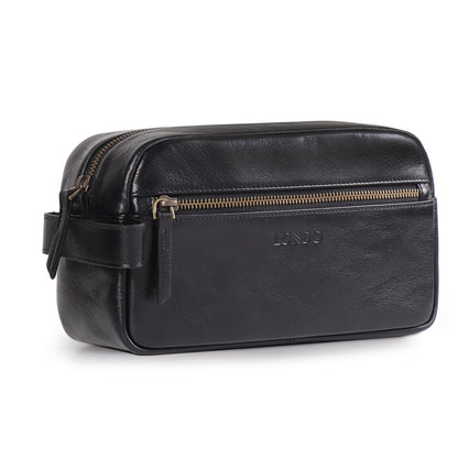 Londo Genuine Leather Travel Toiletry Bag – Makeup, Shaving Organizer, Dopp Kit for Men & Women, Durable & Stylish Travel Accessory