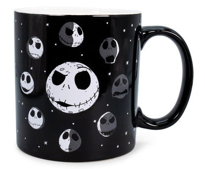 Nightmare Before Christmas Disney The Jack Skellington Moon Phases Ceramic Mug | BPA-Free Large Coffee Mugs and Cups For Beverages, Home & Kitchen Essentials | Halloween Gifts | Holds 20 Ounces