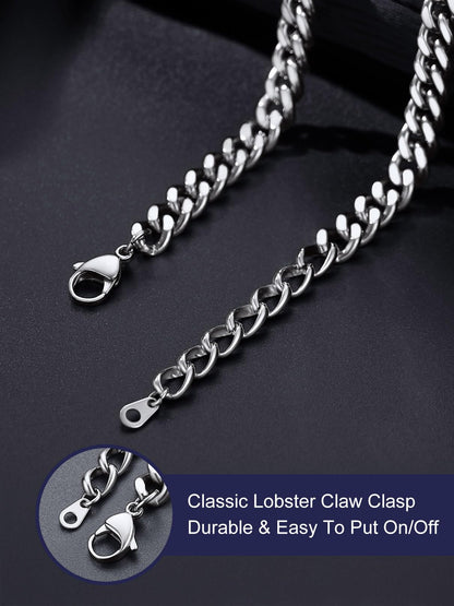 Bandmax Barbed Wire Chain Choker Necklace 16Inch 9MM Stainless Steel Barb Wire Link Chains Punk Emo Gothic Alt Grunge Street Style Thorn Chain Jewelry for Men Women