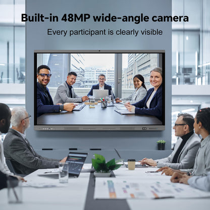 Dornium 65" Smart Board, 4K Digital Whiteboard for Office, Hybrid Work & Classrooms, Google EDLA-Certified Interactive Whiteboard with Android 14, OTA Updates & Open Apps Ecosystem, 8+128GB Storage