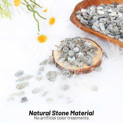 1.1lb Natural Crushed Howlite Crystal Tumbled Chips-Howlite Healing Crystals Chips Bulk, Crushed Crystal Gemstones for Crafts, Beautiful Package for Gift