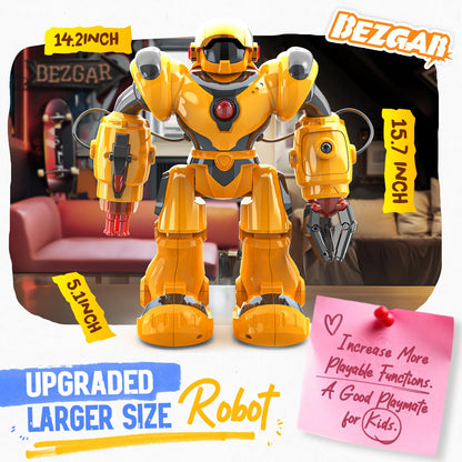 BEZGAR Robot Toys for Kids 3-12 Years Old - Big RC Robot Programmable Dancing with 22 Actions, Remote Control Emo Robots Supporting 78 Changing Expression Christmas Birthday Gift for Boys and Girls