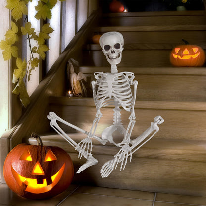 XONOR 3ft Halloween Skeleton Human Full Body Skeleton Decorations for Halloween Party Haunted House Supplies (1pc)