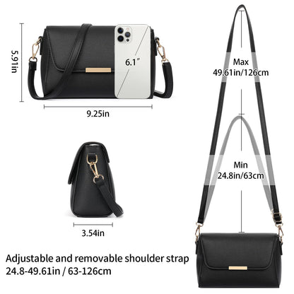 FALAN MULE Small Crossbody Bags for Women PU Leather Purses Trendy Shoulder Handbags