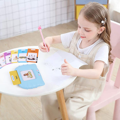Talking Flash Cards for Toddler, Learning Toys for Toddlers 1-3 Pocket Speech, Talking Learning Flash Cards Educational Toys Sensory Toys Gift for Boys and Girls (510 Sight Words-Blue)