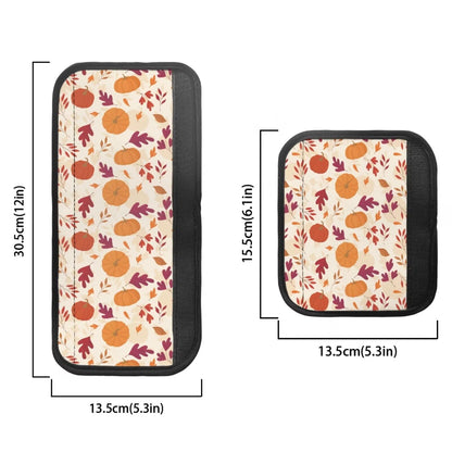 HUISEFOR Fridge Handle Cover Microwave Handle Cover 4Pcs, Pumpkin Print Thanksgiving Indoor Kitchen Decorations Non-Slip Anti-Scratch Handle Protector for Oven Dishwasher Cabinet