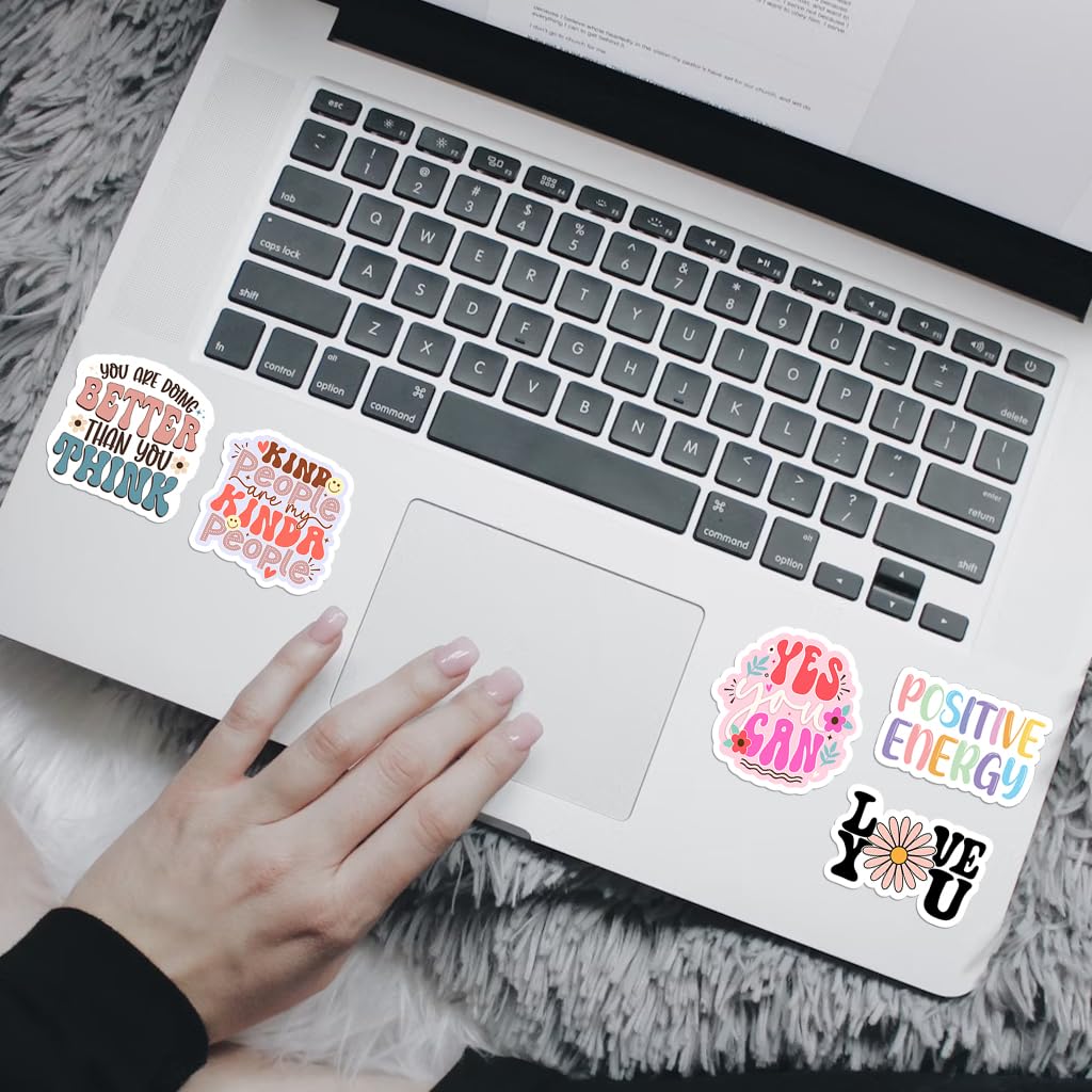 300PCS Motivational & Affirmation Stickers by Puraesla – Holographic Pack for Vision Board, Inspirational Decals for Water Bottles, Laptops, Planners, Journals, Scrapbooks & Teachers