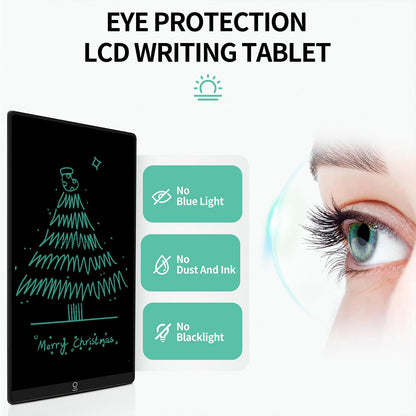 LCD Writing Tablet for Adults: 9.5 inch Full Screen Reusable Erasable with Leather Case