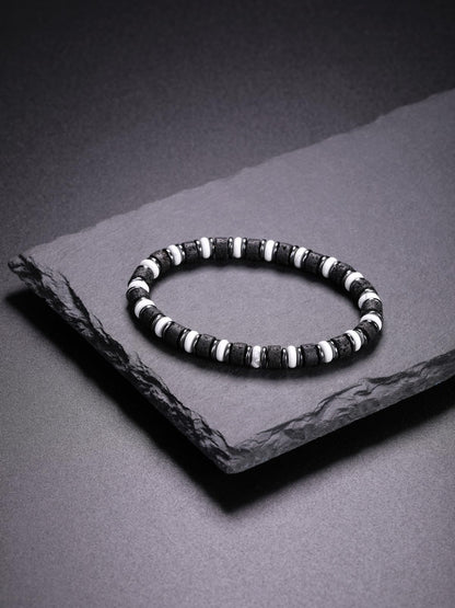 Jovivi Healing Crystal Beaded Bracelets for Men Women Natural Lava Rock Gemstone Hematite Beads Stone Stretch Bracelets Triple Protection Jewelry Gifts