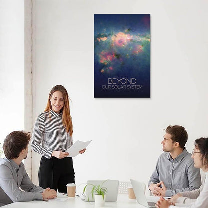 Galaxy Canvas Wall Art 16x24 Inch Unframed – Nebula Star Cluster Astronomy Poster Print Beyond Solar System, Space Decor for Classroom, Kids Room, Office, STEM Science Gift