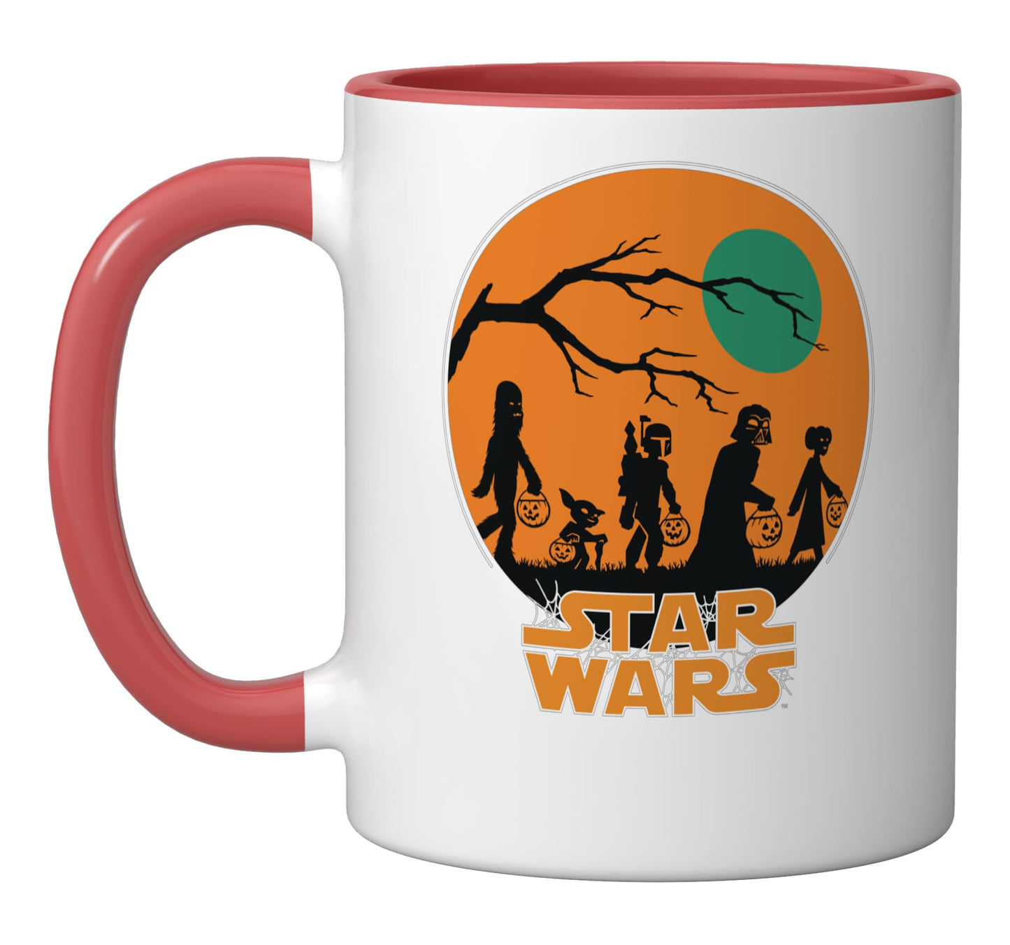 Star Wars Characters Trick Or Treat Halloween Ceramic Mug, Red/White