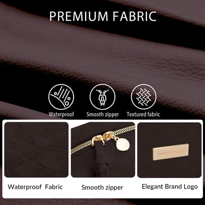 YDR Makeup Bag Small Capacity Lipstick Organizer Portable Travel Toiletry Bag PU leather Portable Makeup Case (Cosmetic-1-Brown)