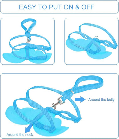KAMA BRIDAL Duck Walking Harness and Leash Chicken Duck Outdoor Training Rope Adjustable Rope for Pet Poultry Hen Cock (XS, Blue)