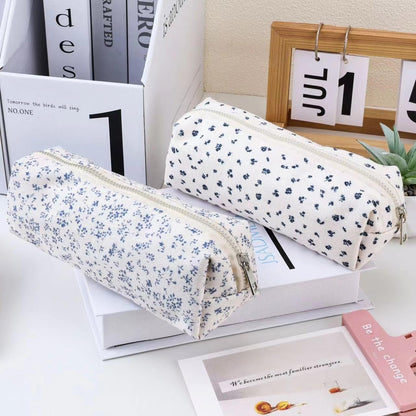 OZAOZ Cute Pencil Case Aesthetic Student Pencil Pouch Coin Pen Pouch Cosmetic Bag Office Stationery Organizer For Kids Teen School (Z-Pink flower)