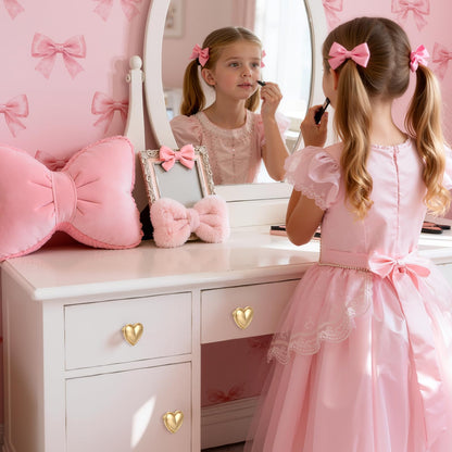 Foyofly 4 pcs Gold Heart Drawer Knobs Cute Furniture Cabinet Dresser Handle Knobs for Girl's Room Dresser Cupboard Drawer Wardrobe Decorative Knobs (Matte Gold-C-4 Pack)