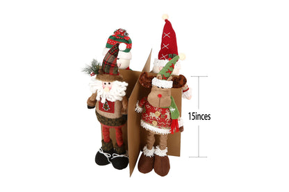 Sattiyrch Christmas Figurine Storage Box & Nutcracker Storage Container, 600D Canvas,Keeps 8 Holiday Figurines,15 Inches,Adjustable Area & Pockets for Decorations