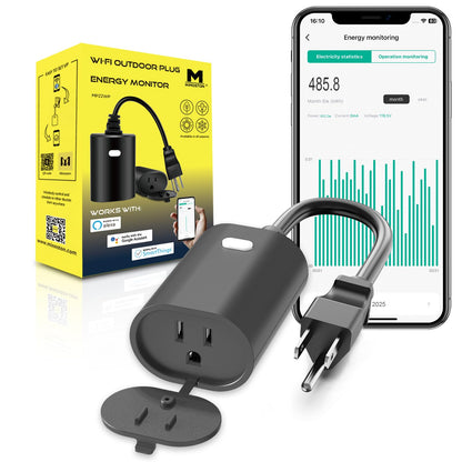 Minoston Outdoor Smart Plug, Matter Smart Plug, Smart Home Wi-Fi Outlet IP65 Waterproof, Compatible with Alexa, Apple Home, SmartThings, Google Home, Smart Life, IP65 Waterproof, 2.4Ghz, 2 Pack