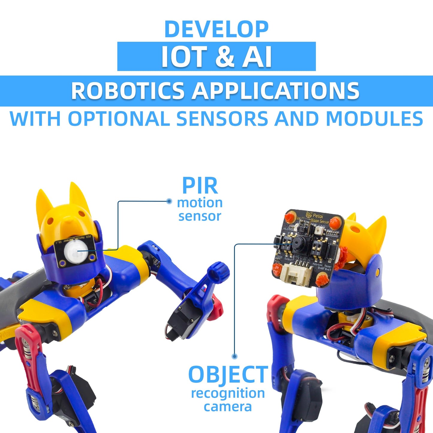 Petoi Programmable Robot Dog Bittle X V2 (Pre-Assembled) | Coding Smart Robot Dog Kit, Voice Controlled, Quadruped Interactive Robot for Kids, Open Source, STEM & Robotics Education