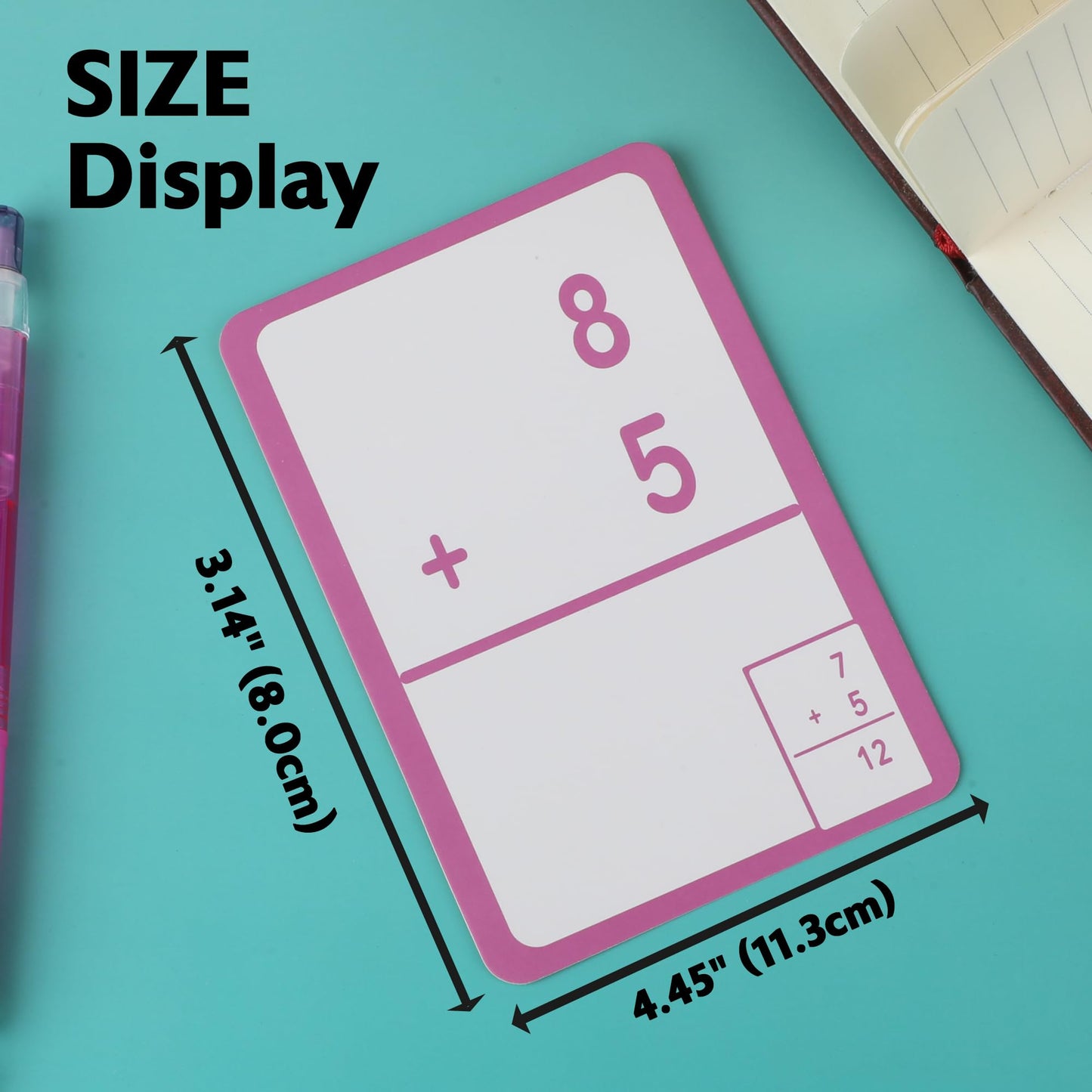 BAZIC Products Addition Flash Cards, 36 Cards, Ages 6+, for Kids Learning Classroom, Box of 24