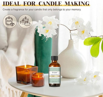 EUQEE Honeysuckle Fragrance Oil 60 ml Premium Fragrance Essential Oil with Glass Dropper for Candle Making, DIY Bath Bombs, Aromatherapy (2.02 Fl oz)