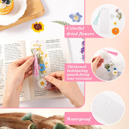 326Pcs Pressed Flower Bookmark Making Kit, DIY Bookmark Kit for Book Lover