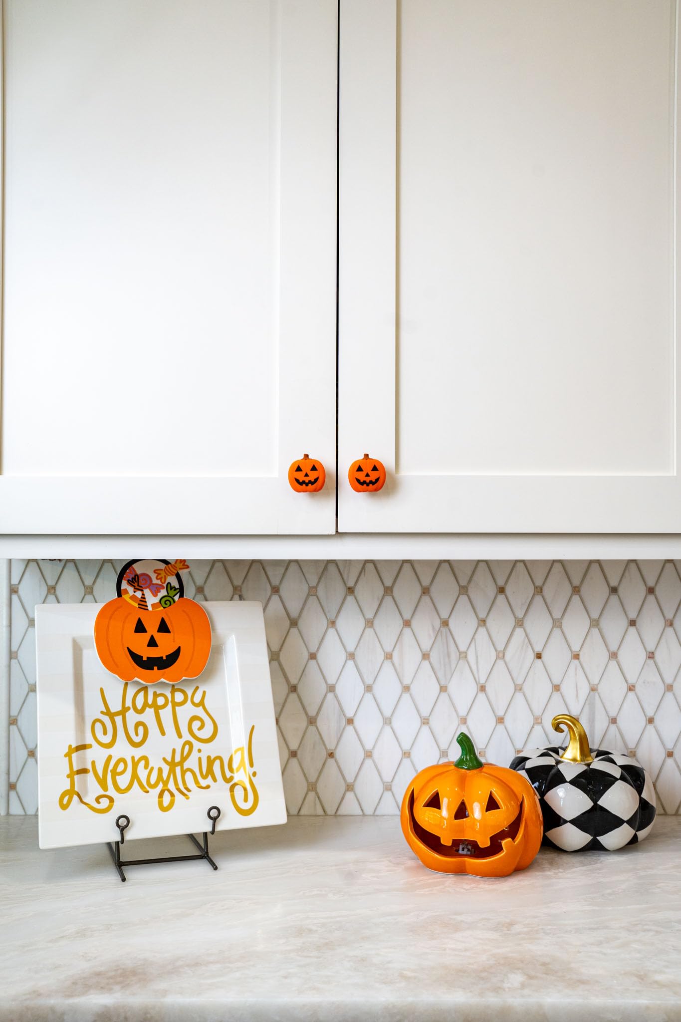 Knobēz 12pk Jack o Lantern Decorative Knob Covers for Halloween Decor
