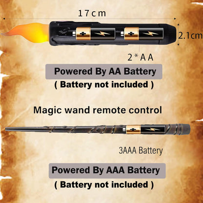Floating Candles with Magic Wand Remote - 12 Pack Black Battery Operated Flickering Hanging Flameless LED Candle Lights,Realistic Taper Candles with String for Halloween,Christmas,Windows,Ceiling