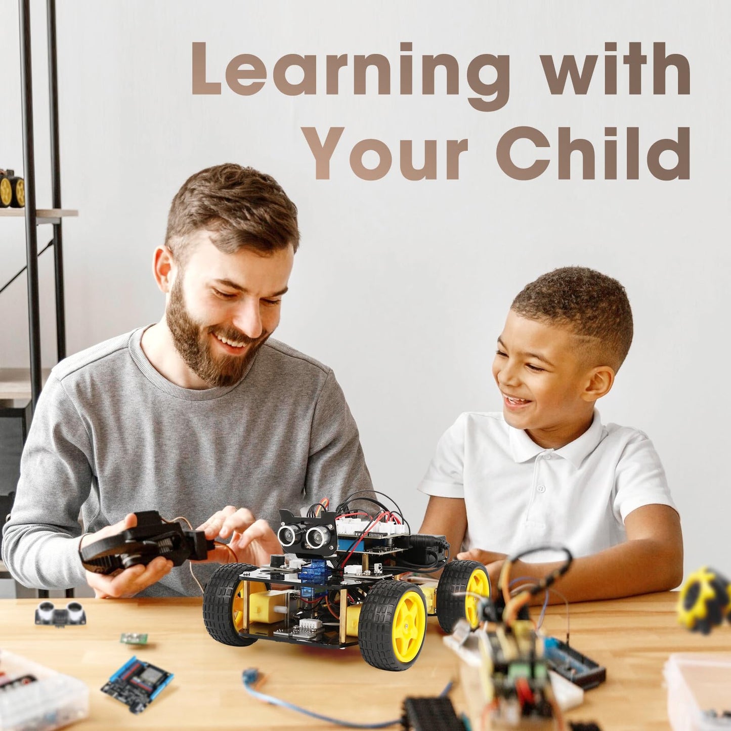 ACEBOTT Robotics Kit for Kids Ages 8-12 12-16, Smart Robot Car Kit Compatible with Arduino & Scratch, STEM Toys Coding Robot Kit with App Control, STEM Gifts for Kids and Teens
