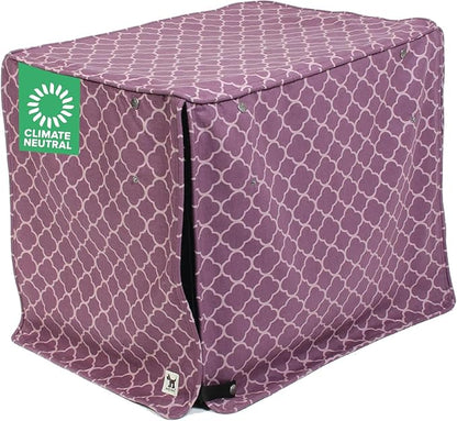 Molly Mutt Royals Dog Crate Cover, 100% Cotton Canvas Cover with 2 Roll-Up Panels, Ideal for Dog or Cat Crate, Durable, Washable, and Free of Harmful Chemicals, 48" x 30" x 33"