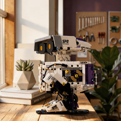 MOQIDI Programmable Biped Robot Technic Building Blocks Set,Remote Control＆App STEM Technic Robot Construction Kit with Movable Joints & Expression Modes,Coding Building Sets for Boys Ages 8-12