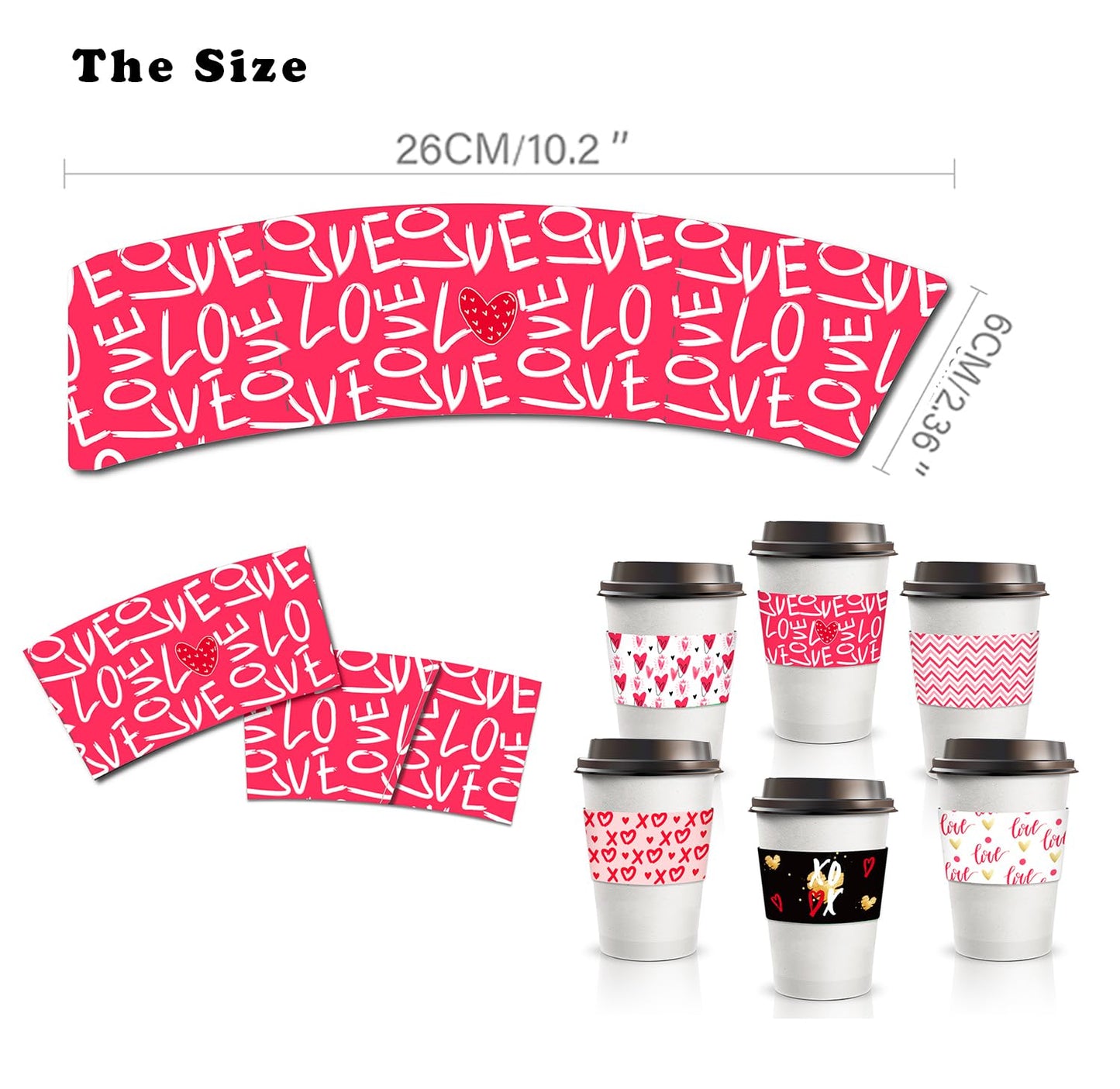 L7HWDP 24PCS Cups Sleeves Disposable Hot Chocolate Sleeves Tea Cups for Hot Drinks Party Cups