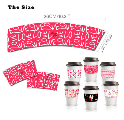 L7HWDP 24PCS Cups Sleeves Disposable Hot Chocolate Sleeves Tea Cups for Hot Drinks Party Cups