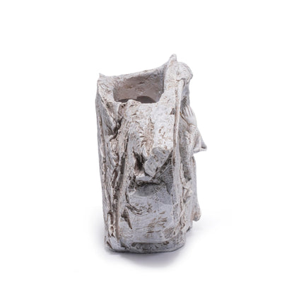 basen Angel Garden Planter Outdoor, Resin Flower Pot with Praying Angel Relief Sculpture, Decorative Planter for Yard Lawn Patio, Stone Style Garden Flower Pot for Plants Succulents Decor