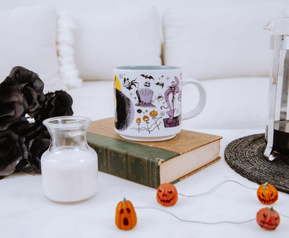 Nightmare Before Christmas Disney The Allover Icons Ceramic Stacking Mug | Large Coffee Cup For Espresso, Caffeine, Beverages, Home & Kitchen Essentials | Cute Tim Burton Gifts | Holds 13 Ounces