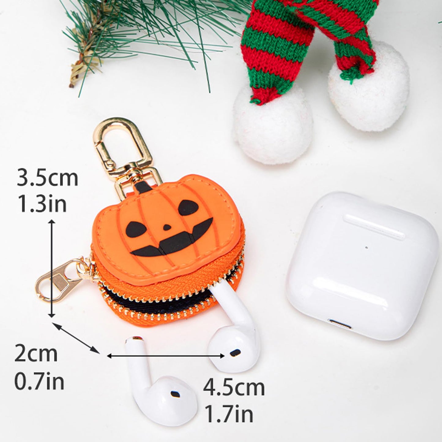Ligficn Keychain Charms Cute Pumpkin Spider Funny Mini Coin Purse Backpack Keychain Bag Charm Chain Accessories for Women
