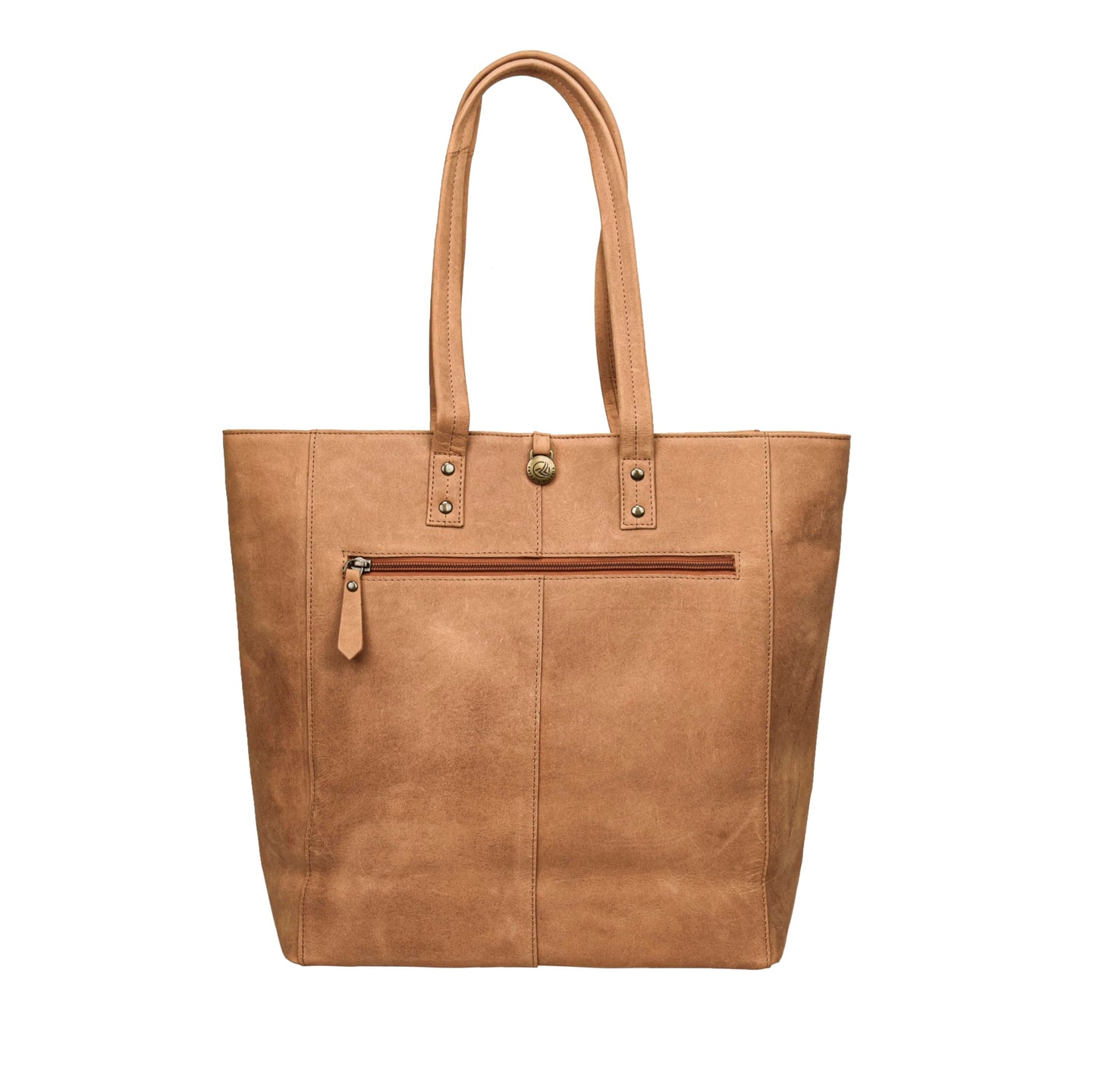 ANTONIO VALERIA Ava Cognac Premium Leather Tote/Top Handle Shoulder Bag for Women