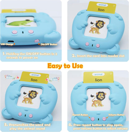 MAYAPHILOS 510 Sight Words Brazilian Portuguese and English Talking Flash Cards, Learn for Kids Language Learning Speech Therapy Toys for Toddlers
