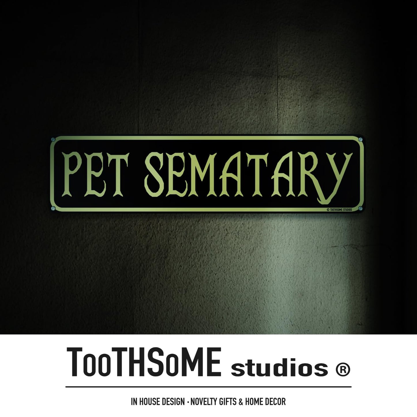 Pet Sematary Halloween Theme Street Sign 16" x 4" Spooky Bar Game Room Home Man Cave Home Decor (PetSemataryStreet)
