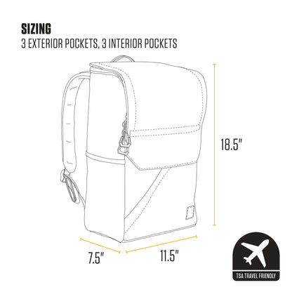 Carhartt 21L Top-Load Backpack, Durable Water Resistant Coated Canvas Base W/ 17" Laptop Sleeve, Carhartt Brown