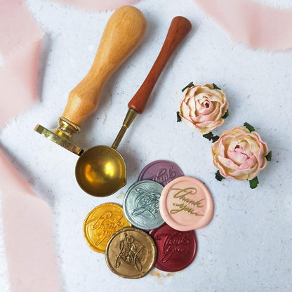 PATIKIL 30mm Blank Wax Seal Stamp, 3 Pack Round Sealing Wax Stamp Vintage Retro Brass Head for Envelope Invitation Cards