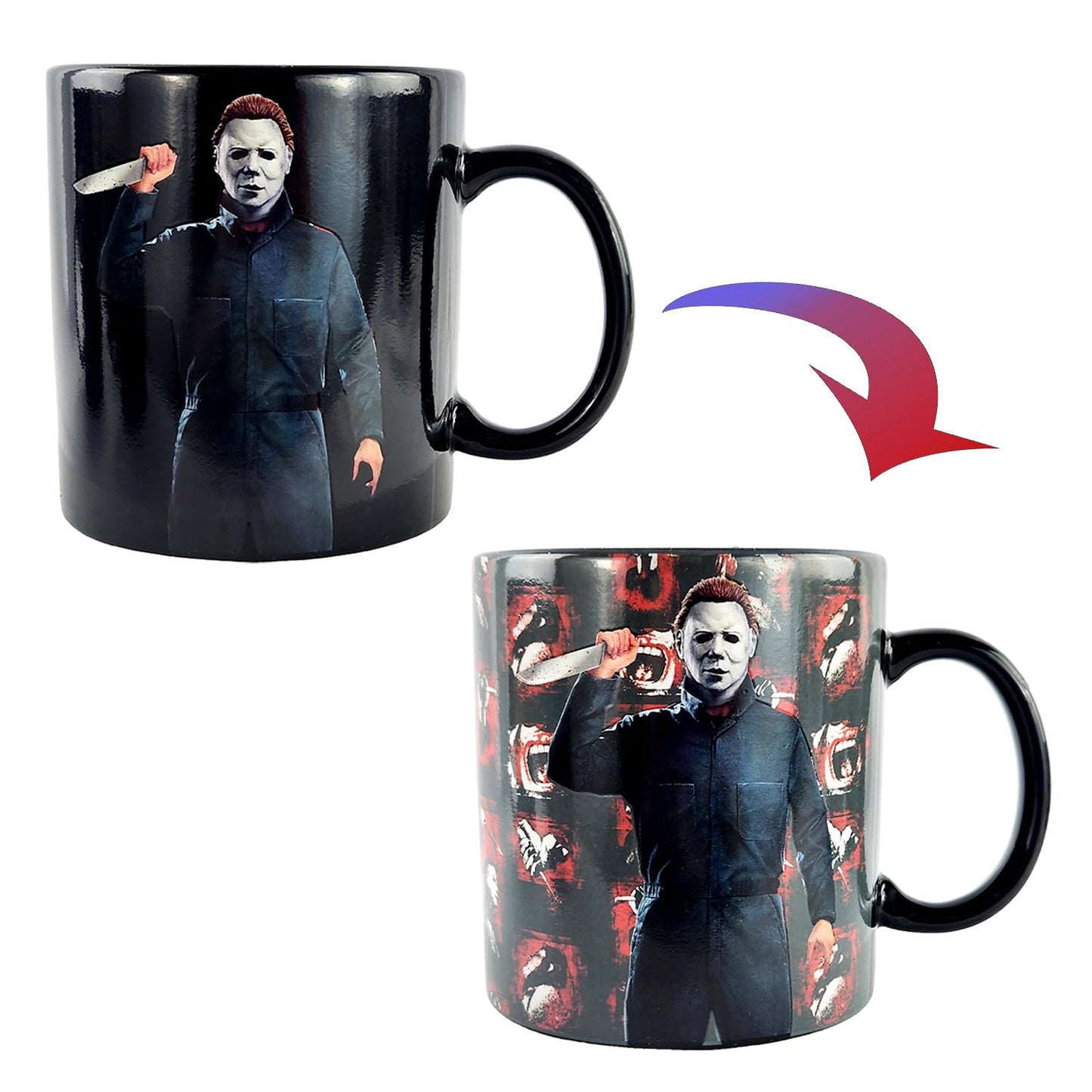 Surreal Entertainment Halloween II Mug Michael Myers Thermal Magic Scene Changing 15 oz Tea Coffee Cup