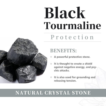 rockcloud 1 lb Natural Crystals Raw Rough Stones for Cabbing,Tumbling,Cutting,Lapidary,Polishing,Reiki Crytsal Healing,Black Tourmaline Small Size