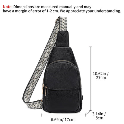 SENDEFN Sling Bag Crossbody Bags for Women Cross Body Purse Leather Fanny Pack Chest Bag for Travel
