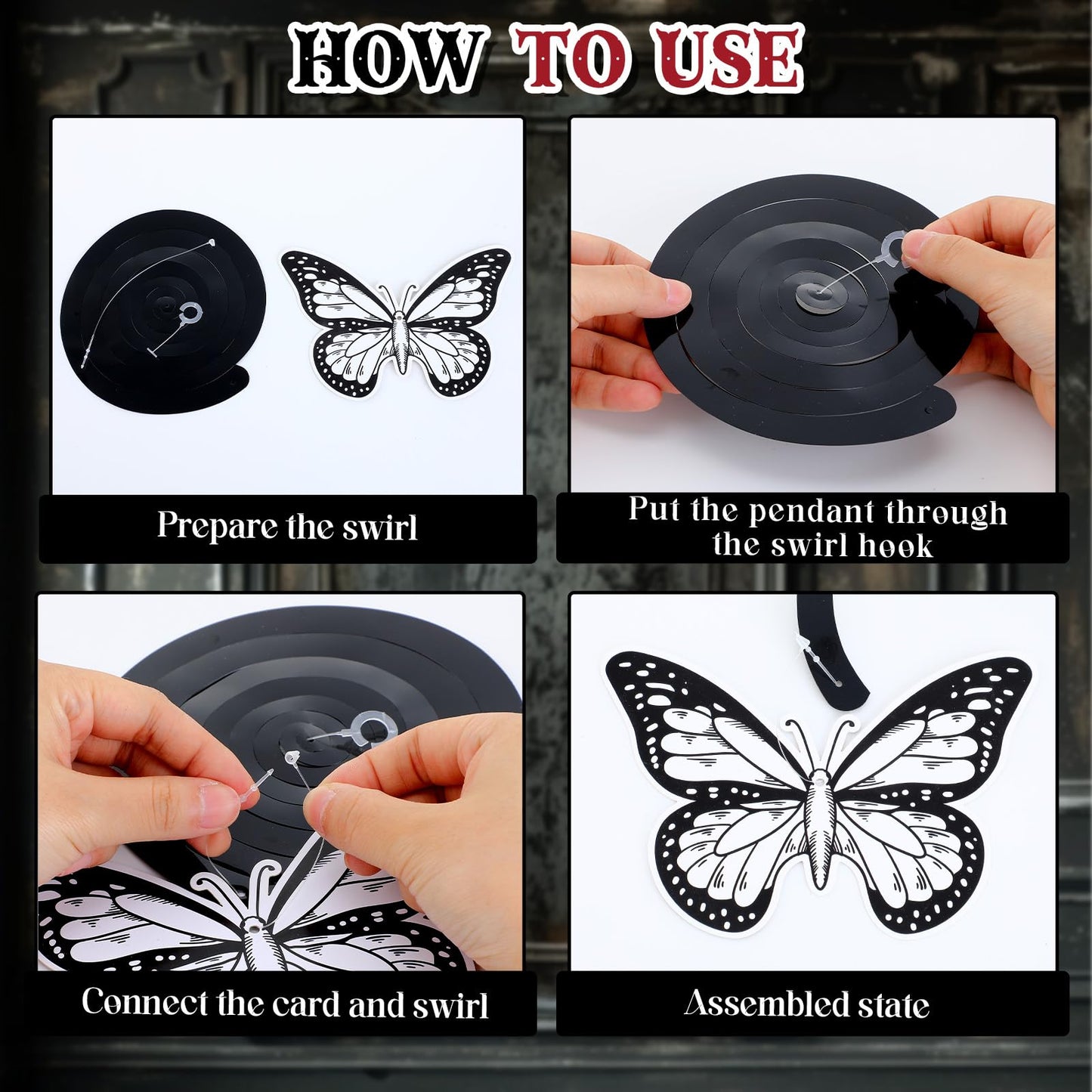 11pcs Gothic Birthday Party Decorations Banner Skull Black Bow Birthday Banner Decorations Hanging Swirls for Death wo My Twenties Rip to My 20s Emo Spooky Halloween Goth Birth day Party Supplies