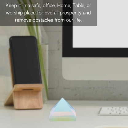 Amazing Gemstone Opalite Pyramid Crystal Healing Stones - 1" Great Pyramid Figurine of Natural Stone Pyramid for Meditation, Reiki, Chakra Balancing and Crystal Pyramids Grid