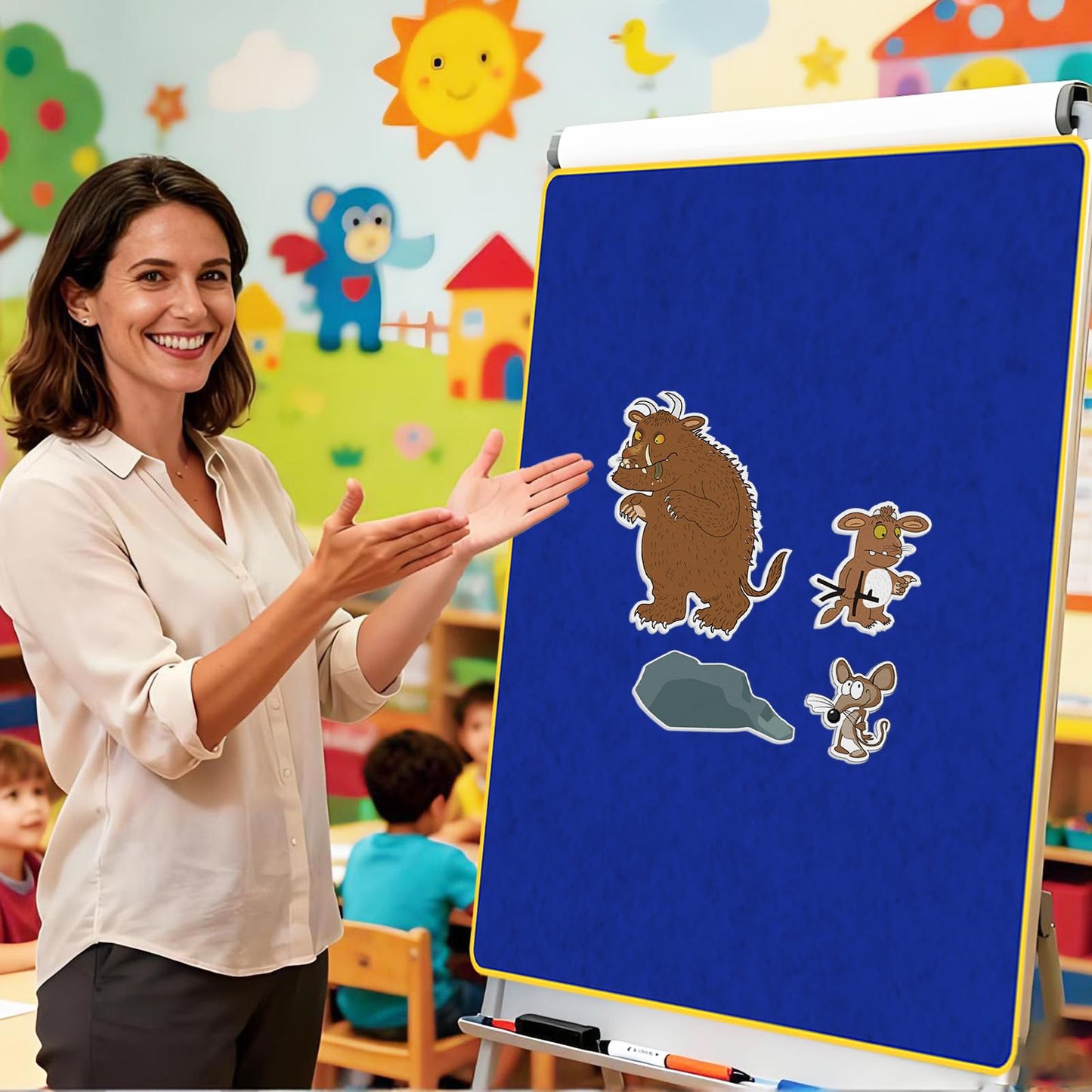 Ai fsem 22 Pcs The Gruffalo Felt Story Board Pieces Flannel Board for The Classroom Autism Learning Materials Felt Board Story Sets