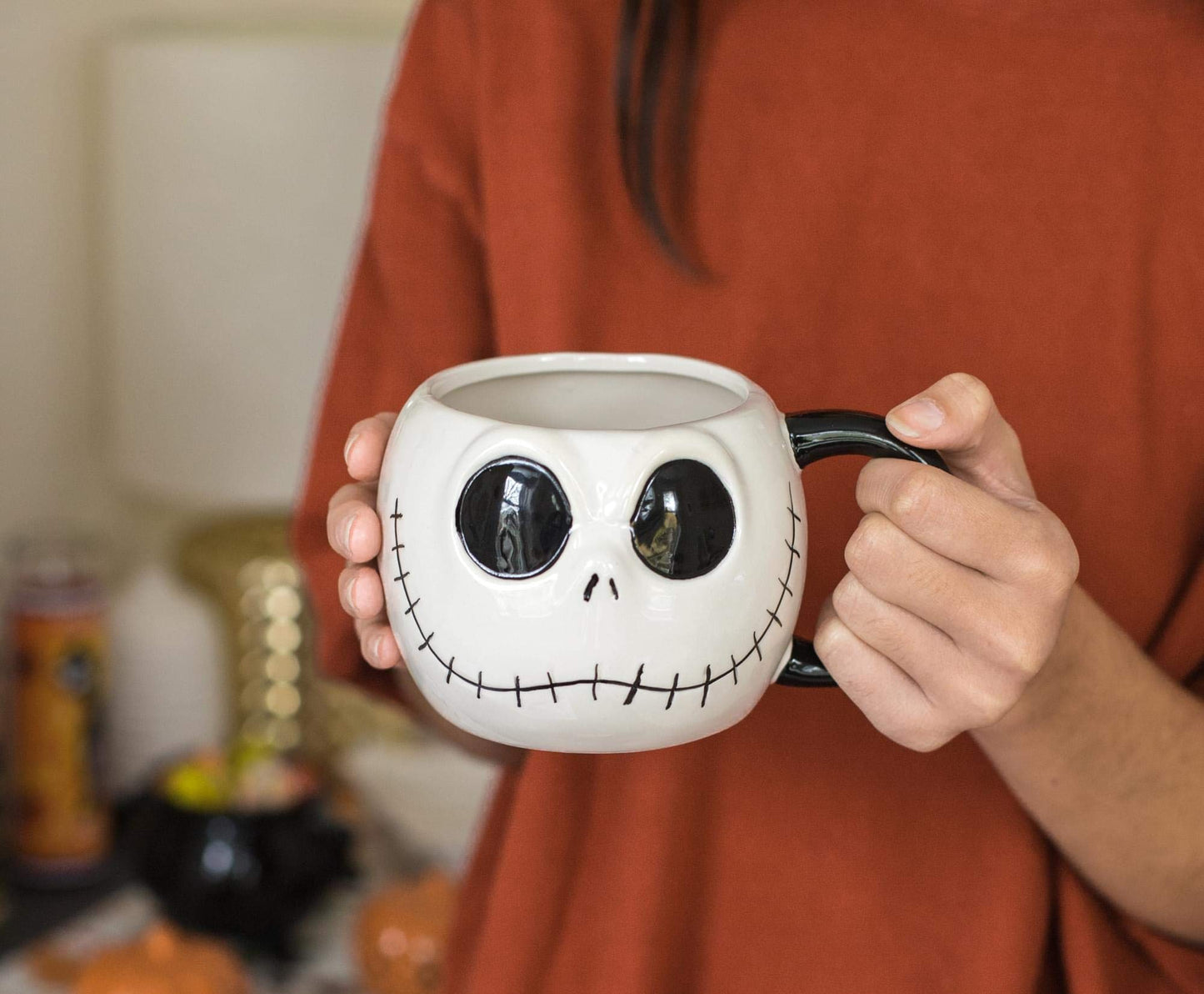 Nightmare Before Christmas The Jack Skellington 20-Ounce Coffee Mug | Oversized Ceramic Mug, Coffee Cup | Sculpted Coffee Mug | Drinkware For Coffee, Tea, Hot And Cold Beverages