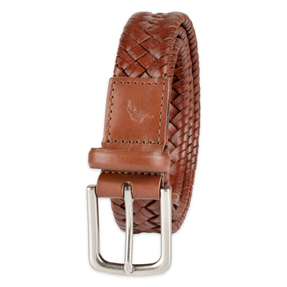 Tommy Bahama Men's Fully Adjustable Stretch Braid Belt, Tan, Medium