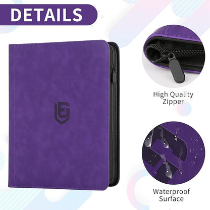 12 Pocket Card Binder,720 Pocket Trading Card Binder，Side Loading Collectible Card Albums for MTG, for TCG Football, Sports, Game Cards Purple